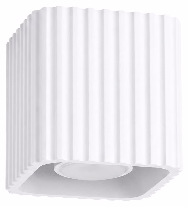 Plafoniera RIFF 1 bianca GU10 1xGU10 10W alluminio 10x10x10cm Sollux Lighting