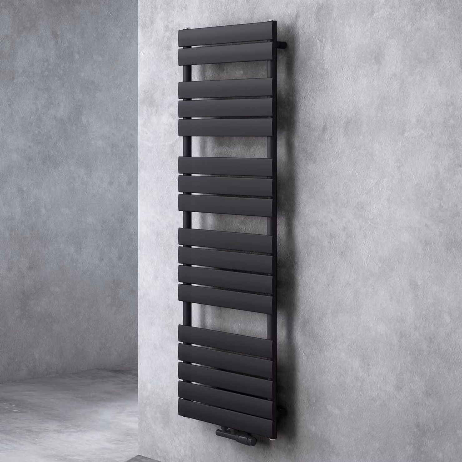 doporro Scaldasalviette 160x60cm, Radiatore Piatto Termoarredo da Bagno Riscaldamento da Acqua Calda Portasciugamani in Acciaio, Antracite