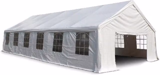 Tensofesta 6 x 12 professionale in acciaio e PVC bianco