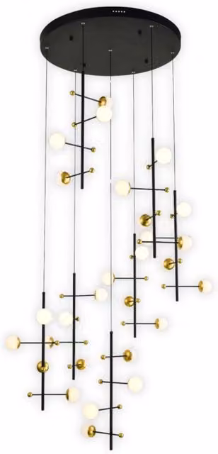 Lampada a sospensione Helmond Italux nero oro LED 89W