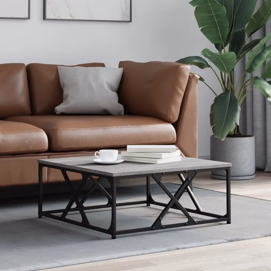 Maison Exclusive - Tavolino grigio Sonoma 70x70x30 cm Materiale ligneo