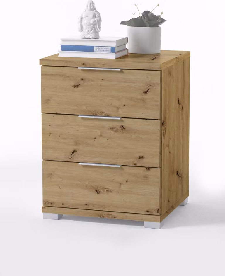 Comodino >Nelli< in rovere Artisan - 46x61x42 cm (LxAxP)