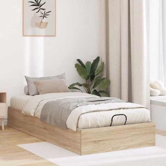 Letto ottomano moderno vidaXL in legno ingegnerizzato marrone L/P: 90 x 200 cm