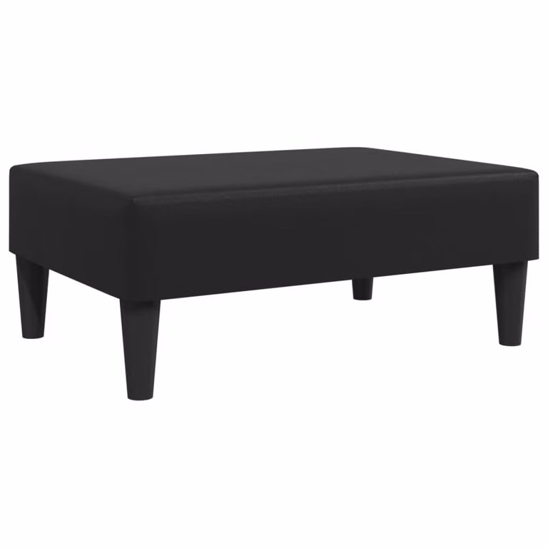Poggiapiedi Nero 77x55x31 cm in Pelle finta
