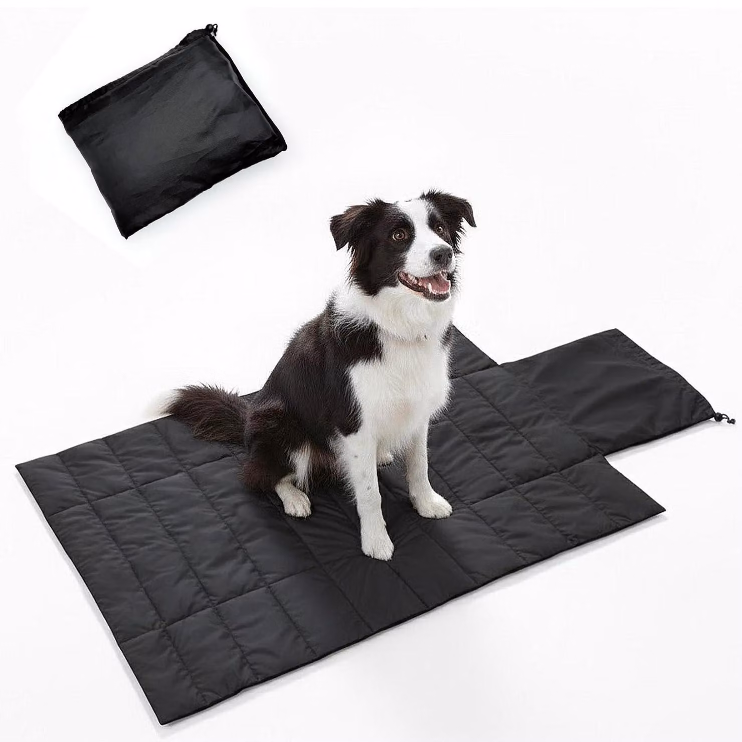 Tappetino per cani pieghevole, impermeabile, con superficie fresca, ideale per l'estate, dimensioni 99x71 cm, colore nero