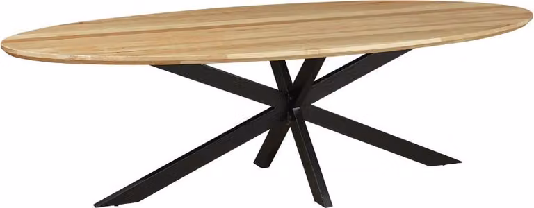 In And OutdoorTavolo da pranzo Berlin - rovere - 260x110x76cm - gamba a X - ovale - moderno - tavolo da sala da pranzo