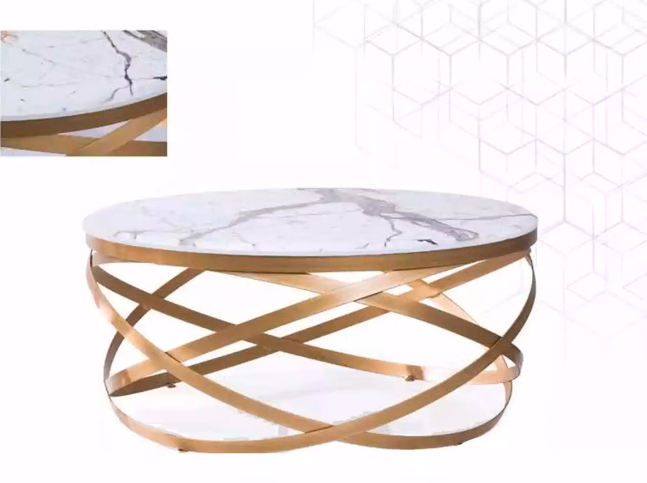 Couchtisch Möbel Tisch Luxus Gold Modern Wohnzimmer Design Edelstahl