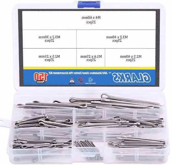 Kit penne divisibili RVS da 150 pezzi