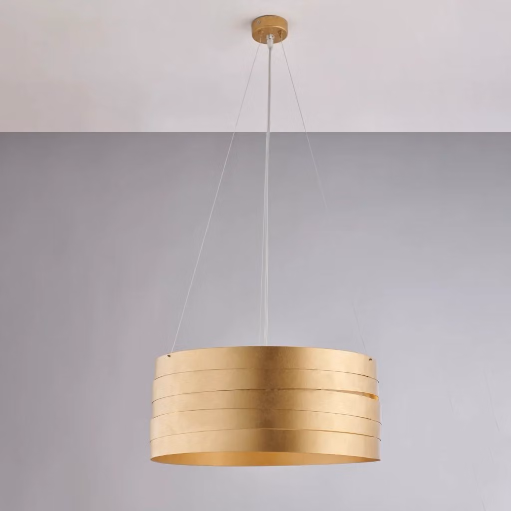 Lampada a sospensione moderna Mambo BELIGHT con 3 luci ad anelli in metallo oro e bianco – 2