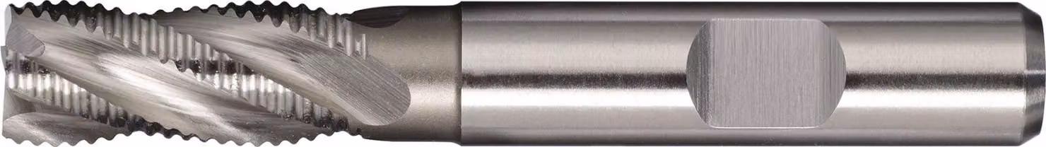 Fresa a gambo DIN 844 tipo HR, diametro nominale 12 mm, lunghezza utile 36 mm, HSS-Co5 DIN 1835 B, numero di taglienti 4 (corti)