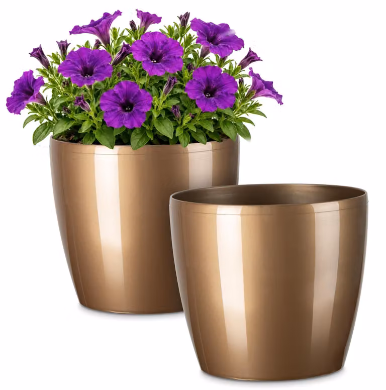 Set di 2 vasi decorativi in plastica leggera
