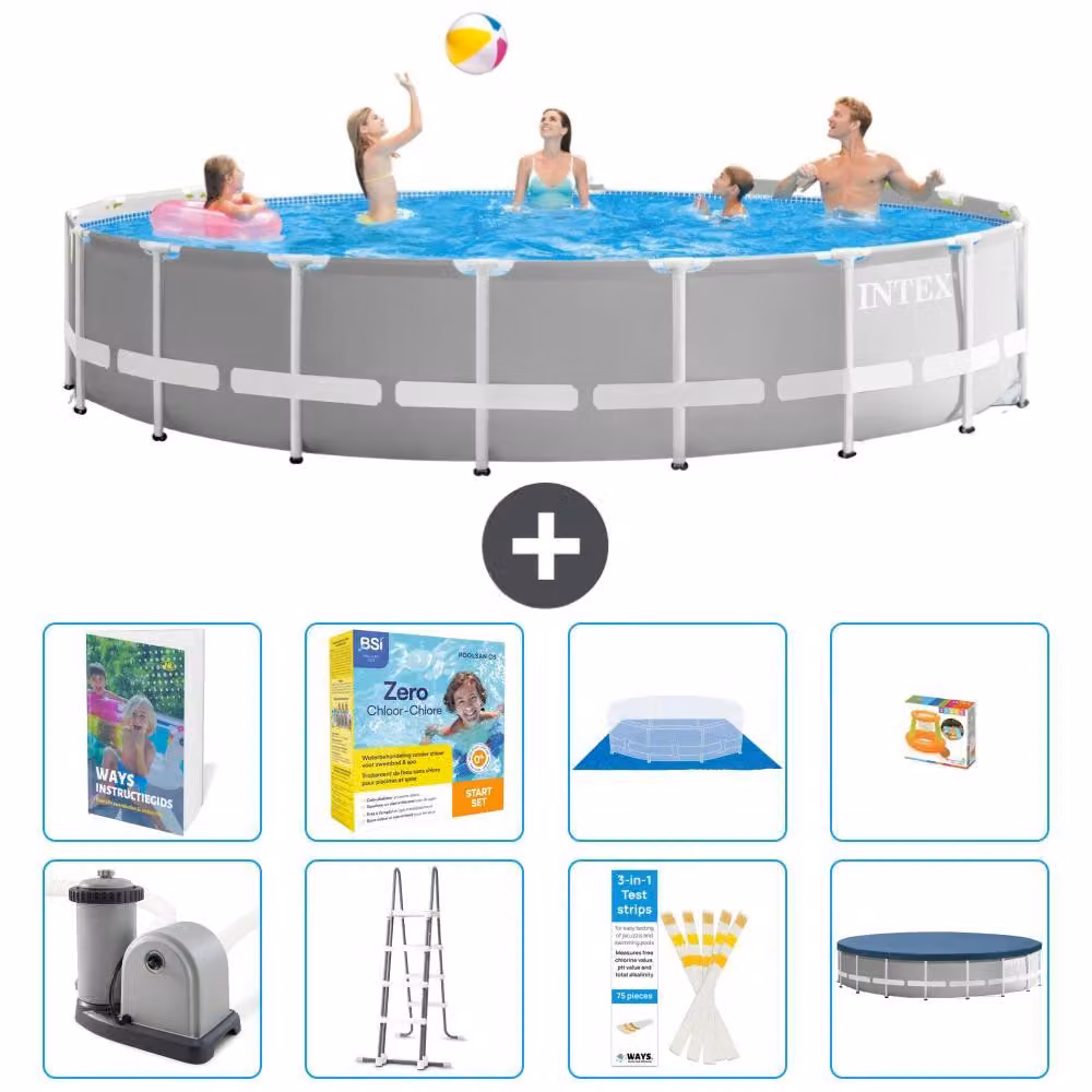 Struttura per piscina a forma di prisma - 549x122 cm - composta da 7 elementi - modello S529