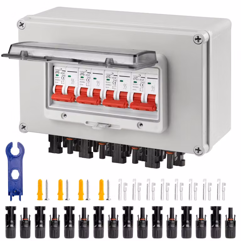 Protezione da sovratensione per impianti fotovoltaici, interruttore automatico DC per impianti fotovoltaici, tensione DC da 12V a 400V