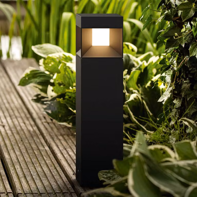Philips Raffinata lampada LED da appoggio Parterre, Nero, Alluminio, Moderno, Lampada LED da esterni