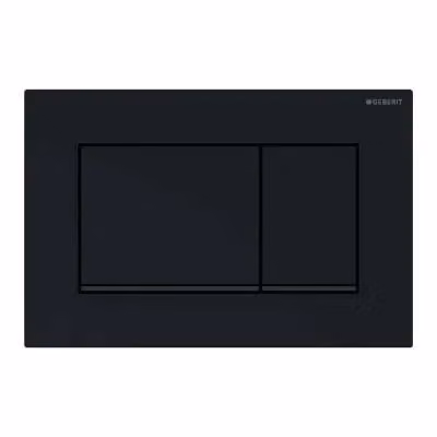 Placca di comando Geberit Sigma 30 con doppio tasto in plastica nero opaco