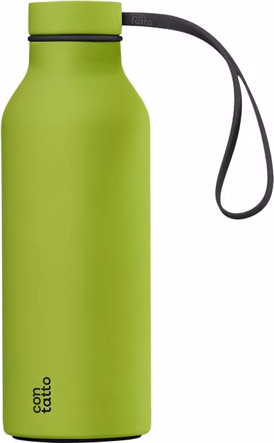Borraccia Termica Con-Tatto in Acciaio Isolata, Disponibile in Nero e Verde, Capacità 500 ml