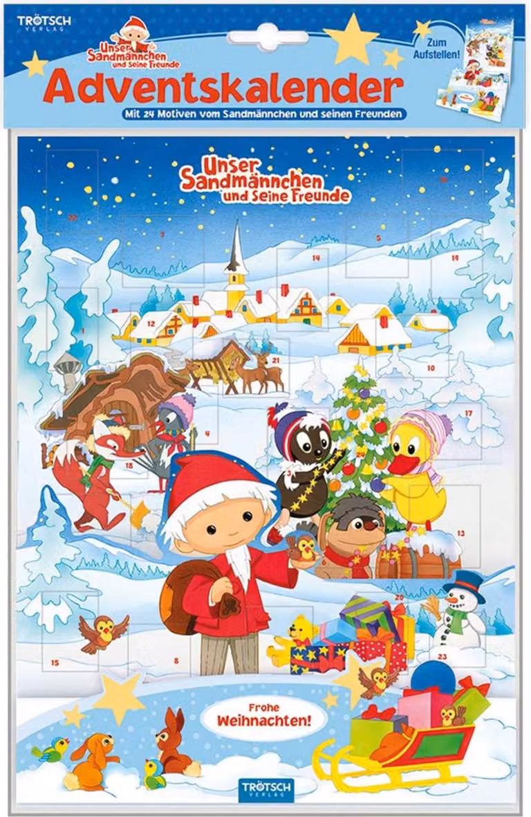 Trötsch Il nostro calendario dell'Avvento di Sandman da affiggere