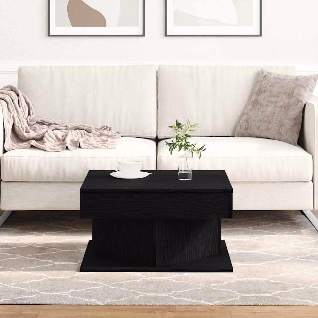 Maison Exclusive - Tavolino da salotto effetto rovere nero 57 x 57 x 30 cm Materiale ligneo