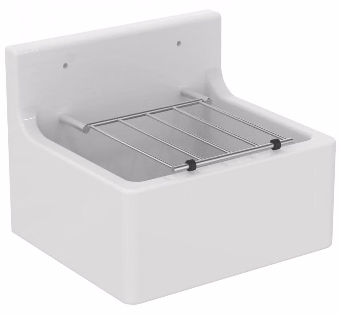 Ideal Standard Lavelli - Lavello 455x380 mm, griglia inclusa, bianco/cromo S593901