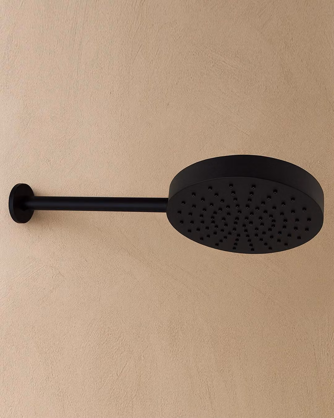 Soffione 25 cm Smart spessore 4 cm con braccio in acciaio nero opaco
