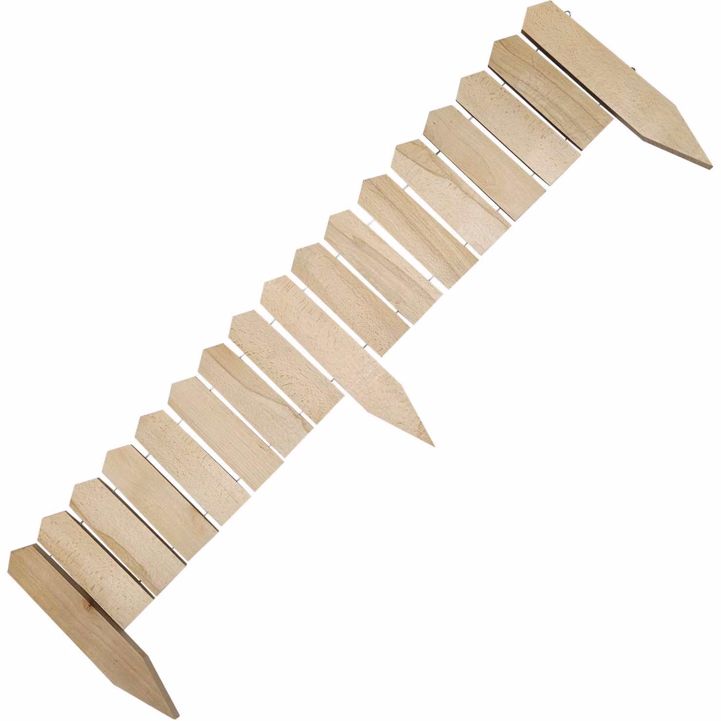 Recinzione a palizzata in legno 120x20 cm, in legno massiccio, non verniciata e non trattata