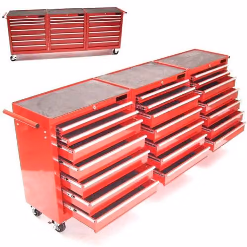 Carrello portautensili XXXL con 21 cassetti - Carrello da officina - Carrello mobile - Armadio portautensili