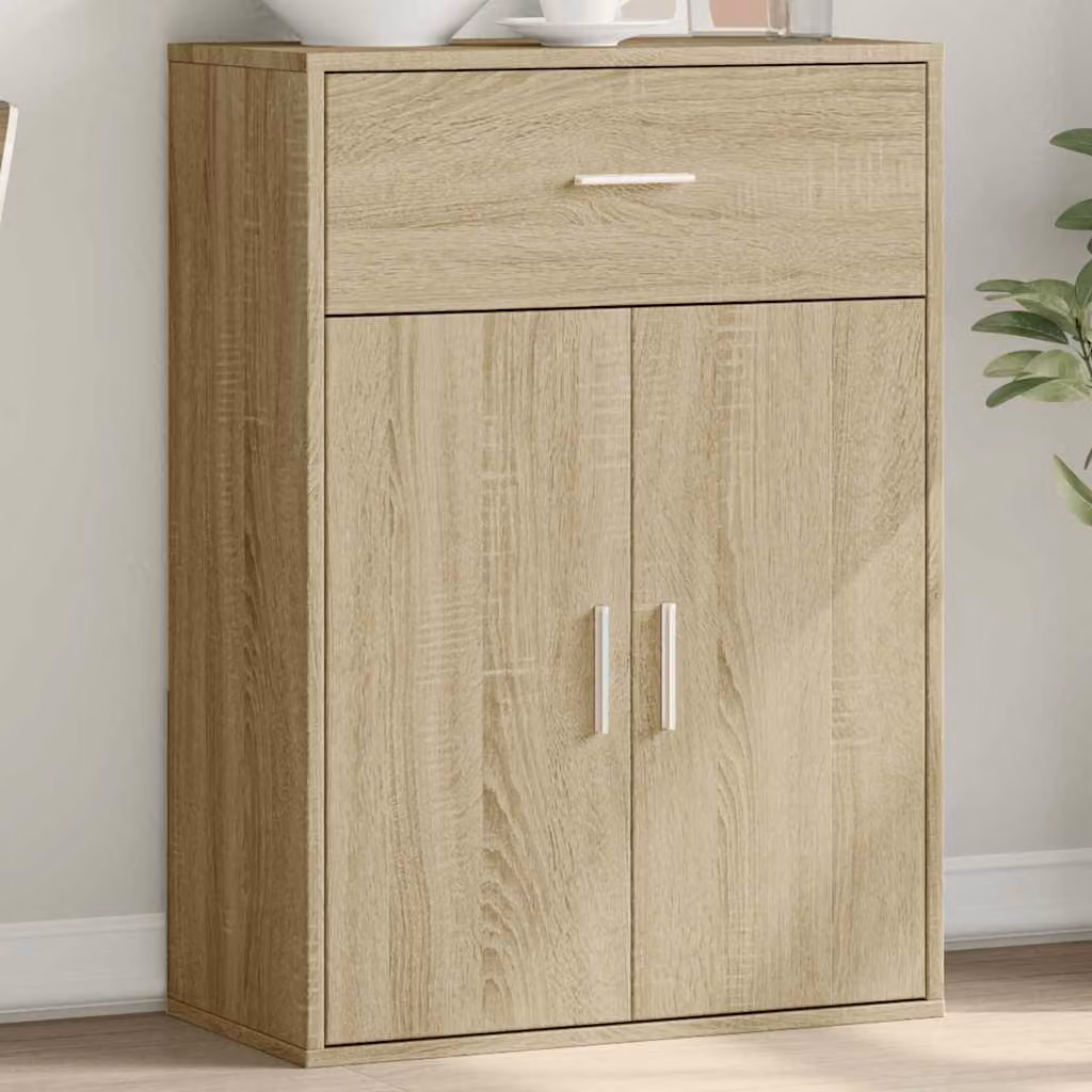 Credenza moderna vidaXL in legno marrone, sospesa, L: 60 cm, P: 30 cm, H: 84 cm
