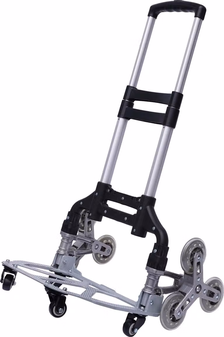Carrello a mano, saliscale, regolabile in altezza, nero