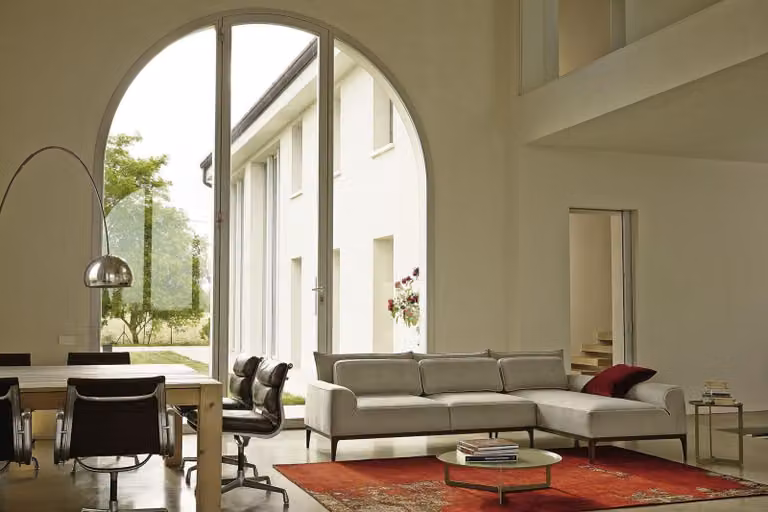 Ecksofa Moderne Design Grau Sofas Stoff L-Form Couch Wohnzimmer Sofa PRIANERA