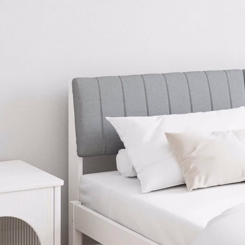 Testiera imbottita vidaXL in pino massello Grigio chiaro 160 cm