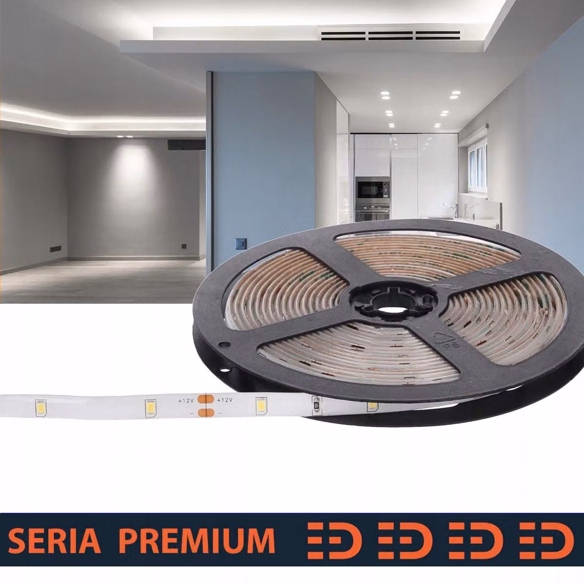 Striscia LED Prescot, luce bianca fredda, sigillata, 12V, 5 metri