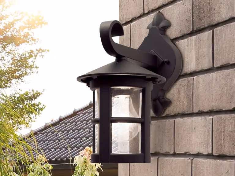 Lampada da parete per esterni Hereford 1xE27 nera Elstead BL21-BLACK-E27