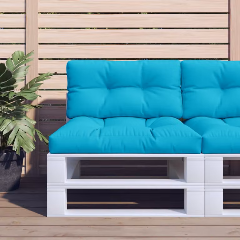 vidaXL Cuscino per Pallet Turchese in Poliestere, L 70 cm x P 40 cm x H 12 cm