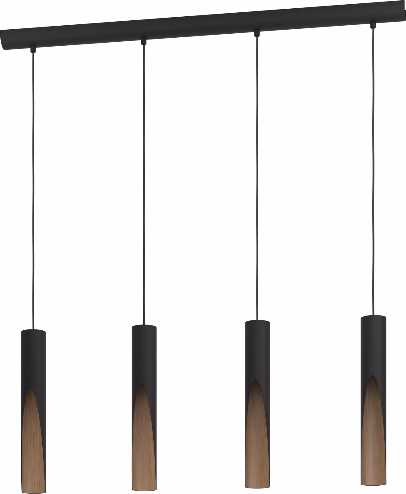 EGLO BARBOTTO, nero, marrone, acciaio, legno, universale, IP20, I, GU10