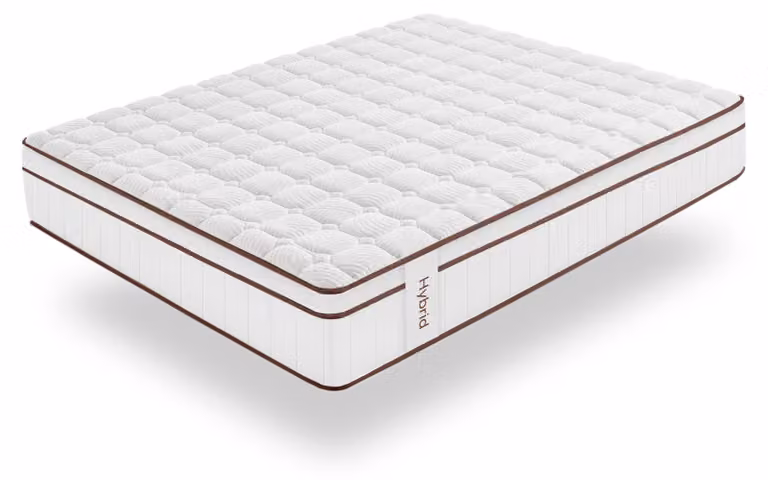 Moonia - Materasso ibrido con molle insacchettate e strato in memory foam, altezza 27 cm, dimensioni 140x200 cm