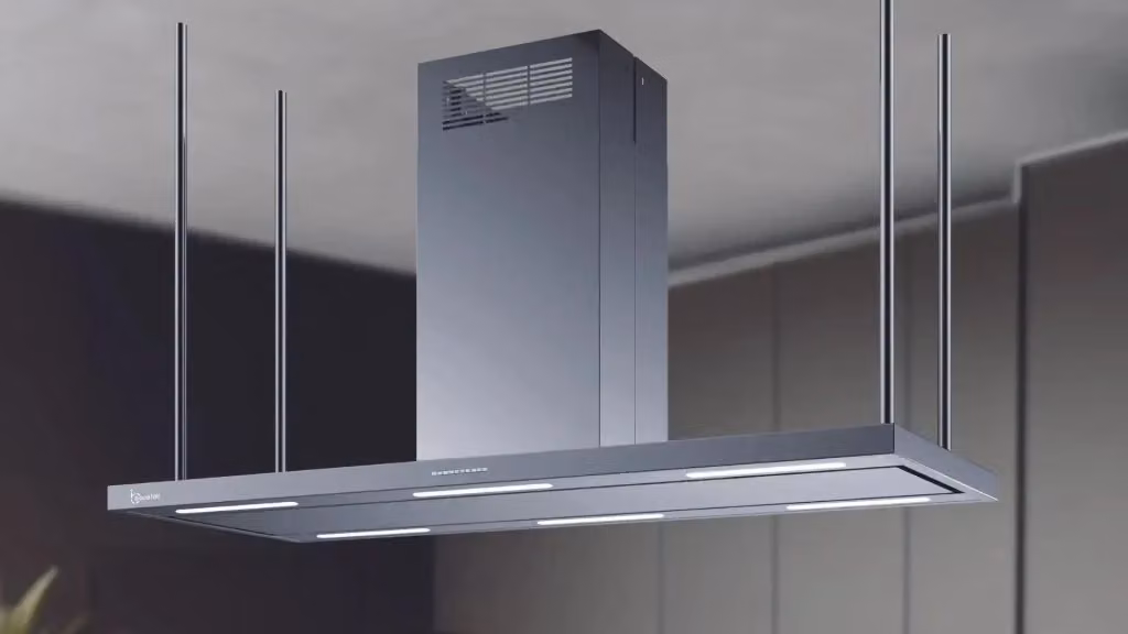 Cappa da isola Baraldi Elea in acciaio inox color argento, aspirazione 900 m3/h, L: 176 cm, P: 60 cm – 2