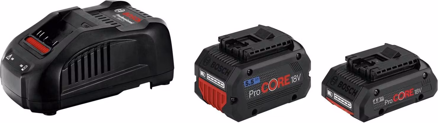 Kit batteria Bosch ProCORE 18V 4,0 Ah + 5,5 Ah + GAL 1880 CV