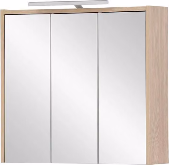 Specchio di legno decorativo eucalitto chiaro 65 x 16 x 60 cm