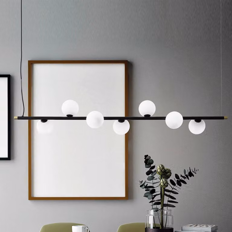 Sforzin Lampada a sospensione Pomì, dimmerabile, Nero, Soggiorno / Sala da pranzo, Metallo, Design, Lampada a sospensione
