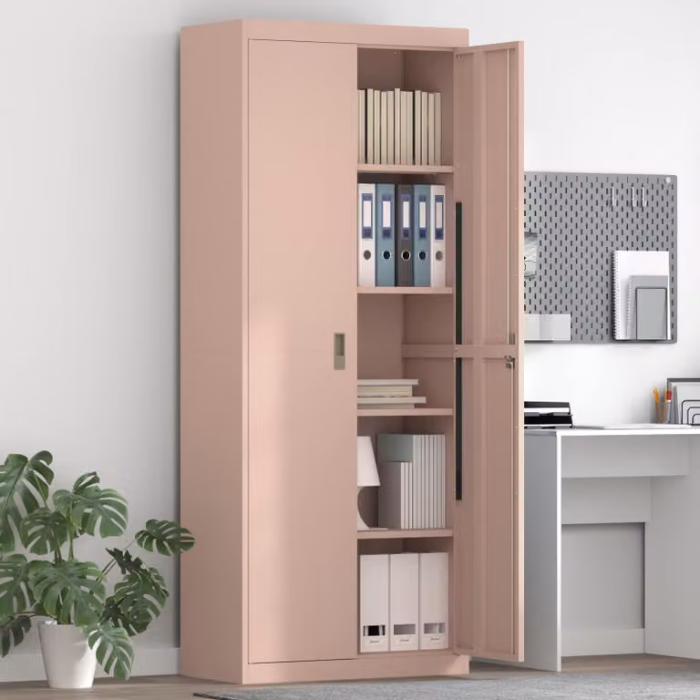 vidaXL Armadio Rosa 80 x 40 x 200 cm Acciaio