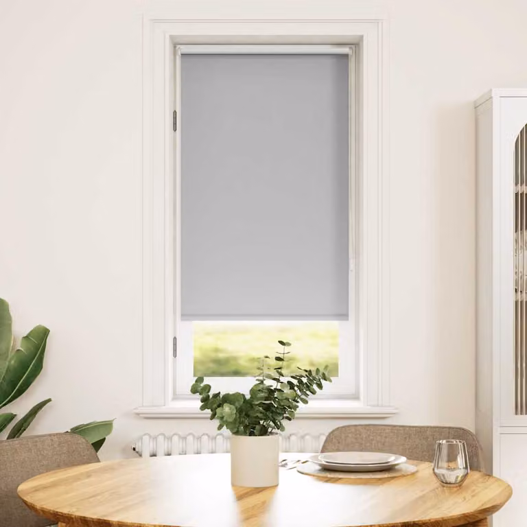 vidaXL Tenda a rullo oscurante termoisolante in poliestere, Grigio, L: 60 cm, H: 120 cm
