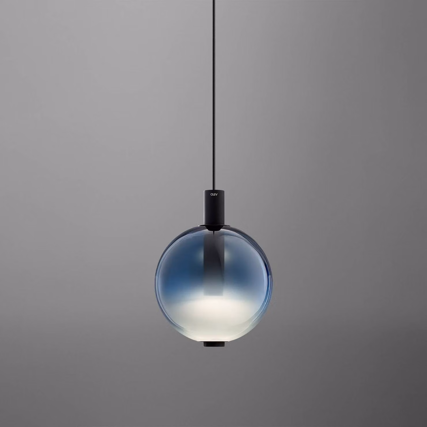 OLEV Lampada a sospensione in vetro Beam Stick Nuance, dimmerabile, Blu, Soggiorno / Sala da pranzo, Vetro, Design, Lampada a sospensione