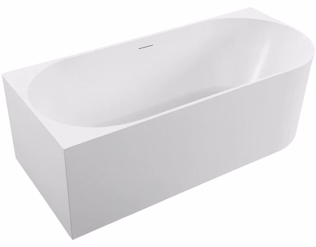 CERANO - Vasca da bagno freestanding in acrilico Bianco, versione sinistra - bianco lucido - 180x80 cm