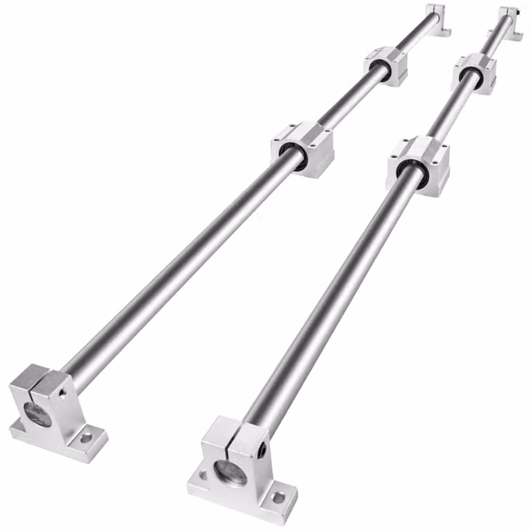 Guida lineare SFC20, lunghezza 1000 mm, set da 2 con 4 blocchi scorrevoli