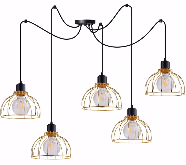 Lampada da soffitto Lampadario Golden Spider Loft