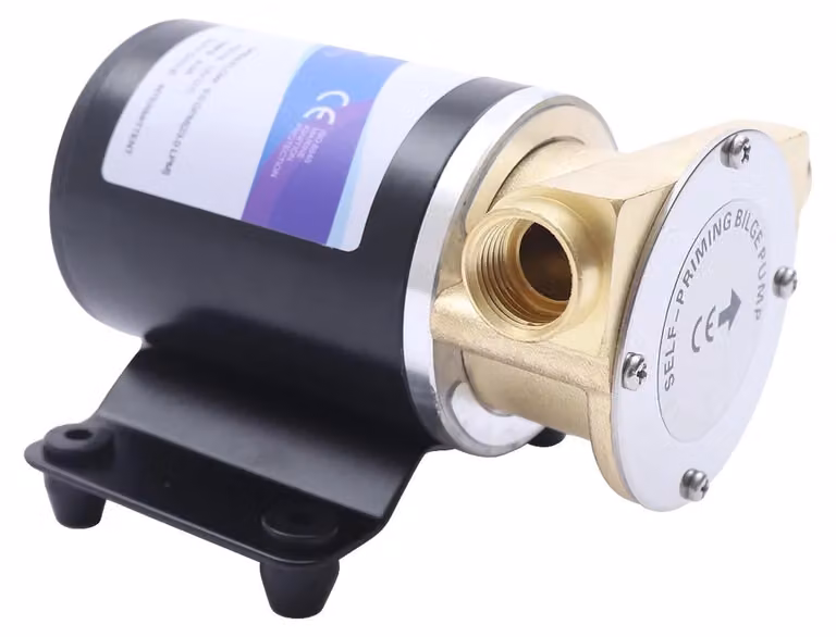 Pompa autoaspirante, portata di 23 litri al minuto, motore da 120W, 12V, colore nero