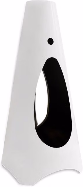 Stufa a Bioetanolo Fiammetta Round Statica Bruciatore da 1,5 L Struttura in Acciaio Bianco