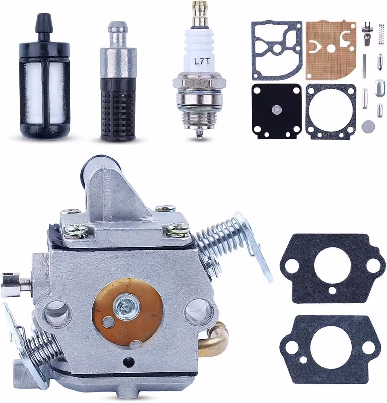 Carburatore per motoseghe Stihl 017, 018, MS170, MS180, ricambio, realizzato con materiali resistenti, compatibile con motoseghe