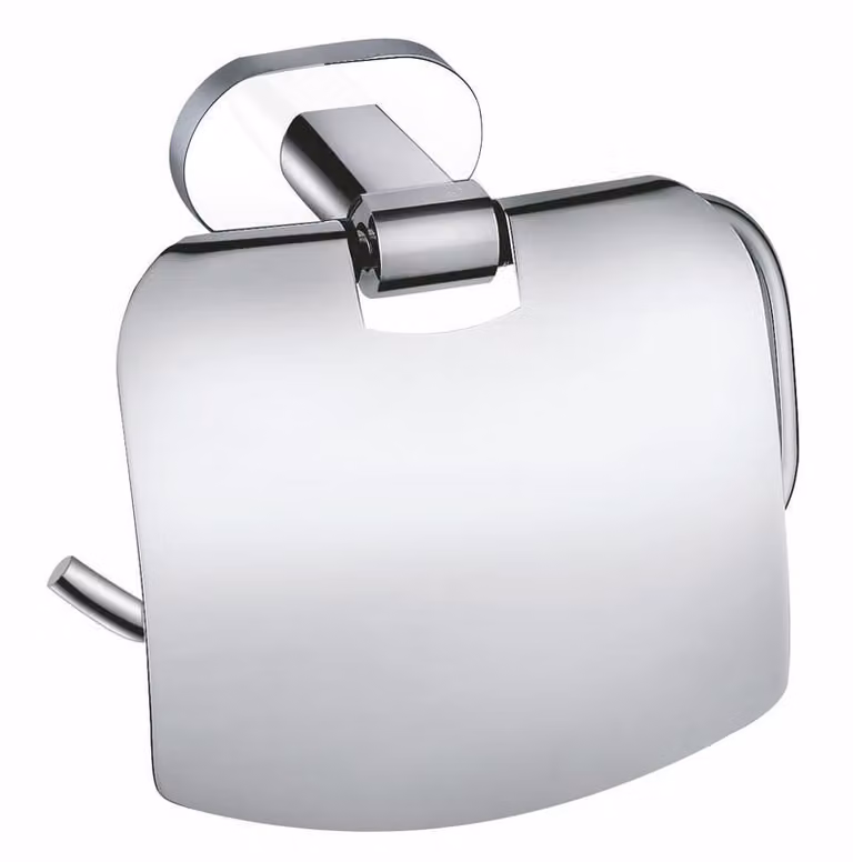 SLEZÁK-RAV: Porta carta igienica con coperchio cromo/bianco YUKON YUA0400CB