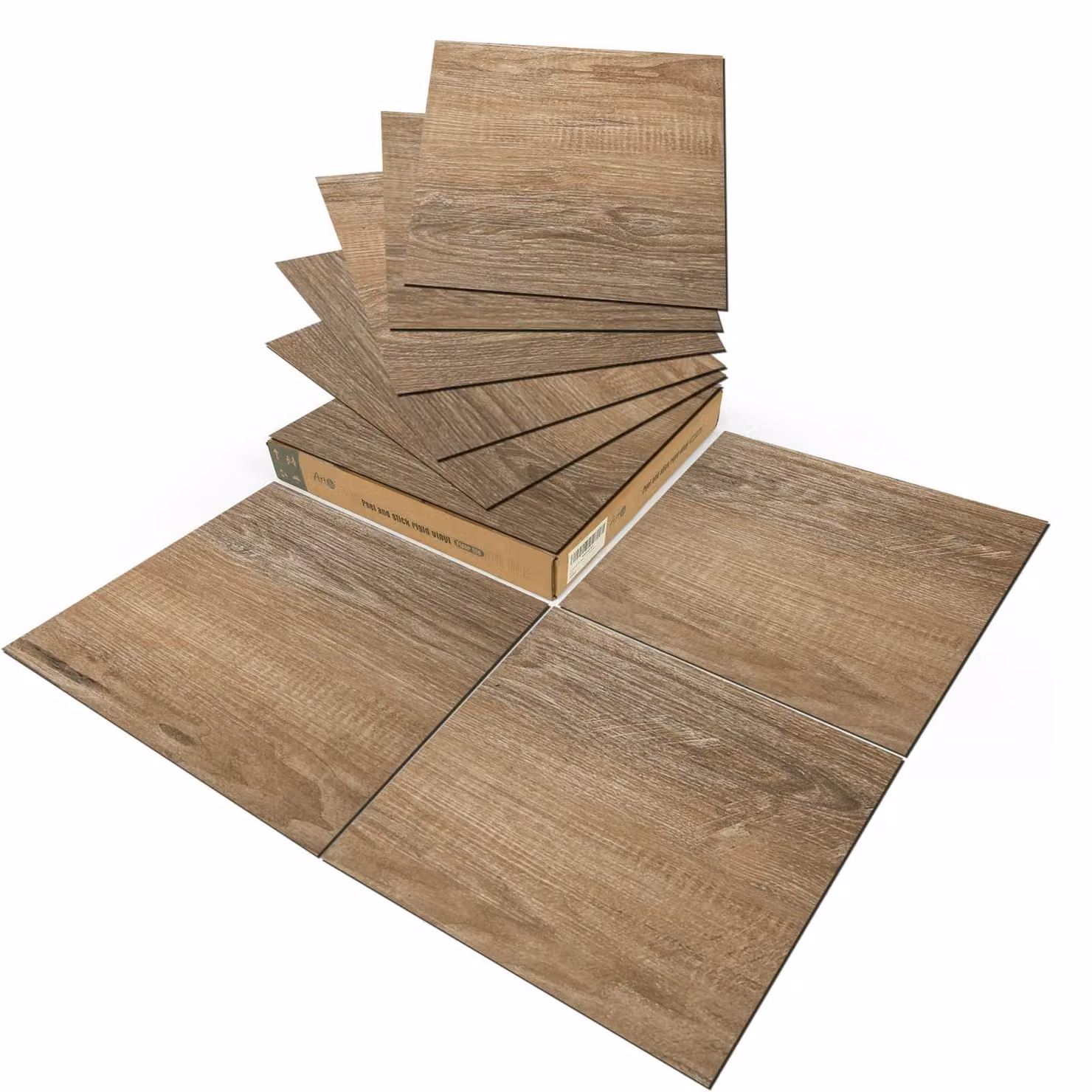 Piastrelle in vinile autoadesive - Marrone chiaro - 30 x 30 cm - 30 pezzi